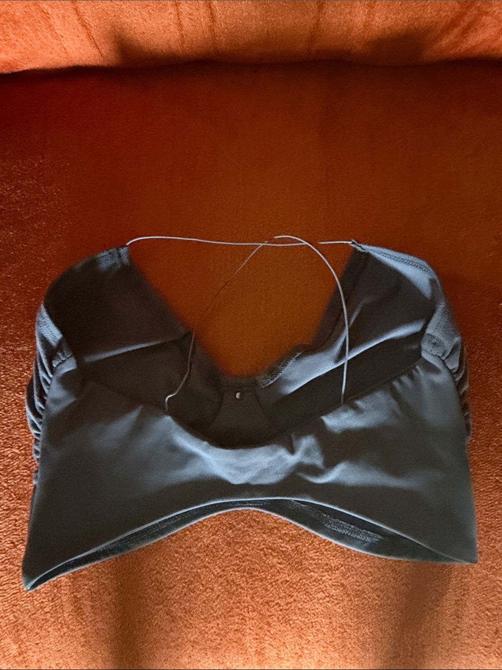 Joah Brown sueded Navy Strappy Tank Top - Picture 3 of 7